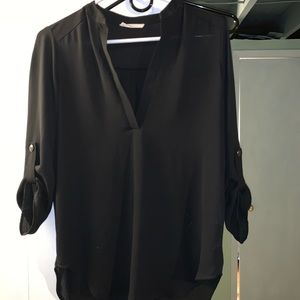 Sheer black blouse